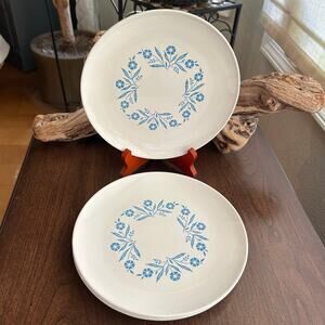 4 Centura Corning Cornflower Blue Pattern 8.5" Plates  Salad